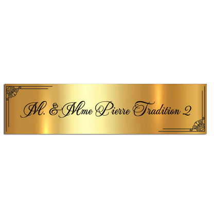 Plaque Boite Aux Lettres Traditionnelle 02 Gravure Noire