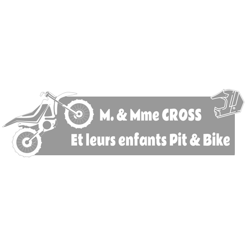 Gravure Plaque Boite aux Lettres Originale Super Cross 3D