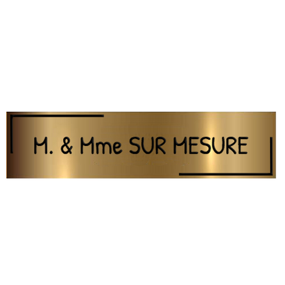 Custom Engraved Plaque with Half Frame for Mailbox