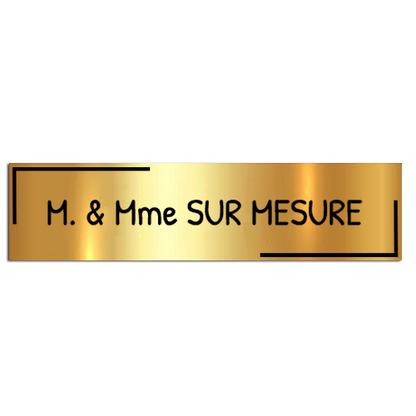 Custom Engraved Plaque with Half Frame for Mailbox