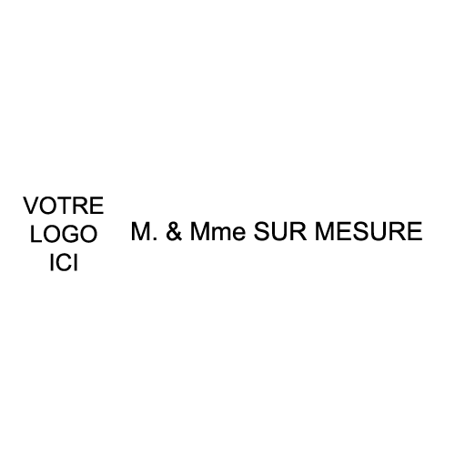 Plaque Adhésive Gravée Sur Mesure Avec Logo & Texte Noir 100x25mm