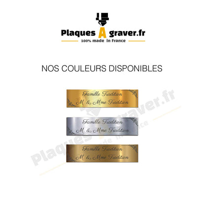 Plaque Boite Aux Lettres Traditionnelle 01 Gravure Noire