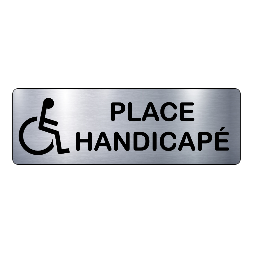 Plaque Place Handicapé – Signalétique Adhésive Gravée Professionnelle