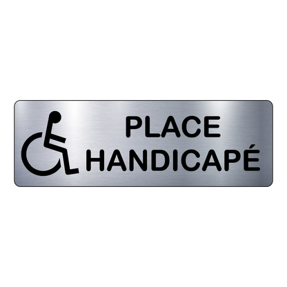 Plaque Place Handicapé – Signalétique Adhésive Gravée Professionnelle