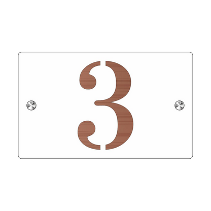 Premium S1 Mini Personalized Street Sign and House Number White Copper Background 