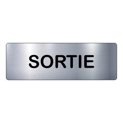 Plaque Sortie – Signalétique Adhésive Gravée Professionnelle