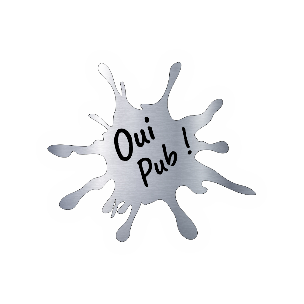 No Pub or Yes Pub Splash sticker - 7-color 3D plaque