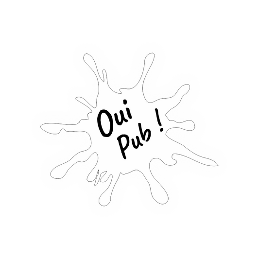 No Pub or Yes Pub Splash sticker - 7-color 3D plaque