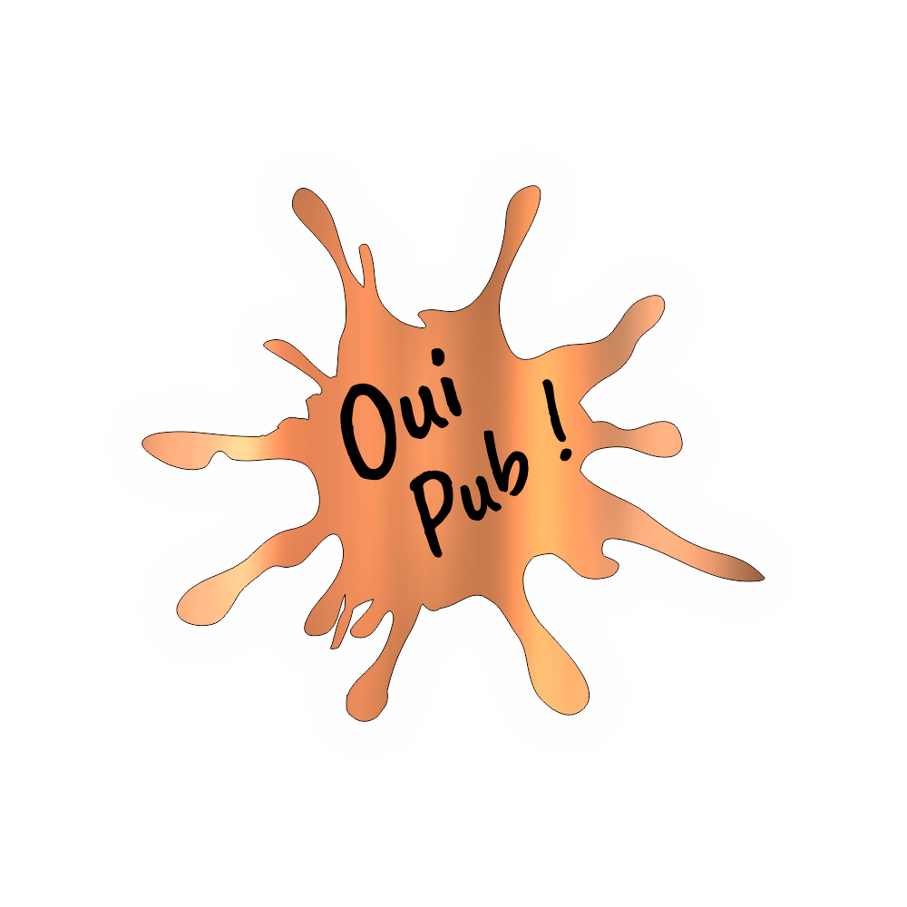 No Pub or Yes Pub Splash sticker - 7-color 3D plaque