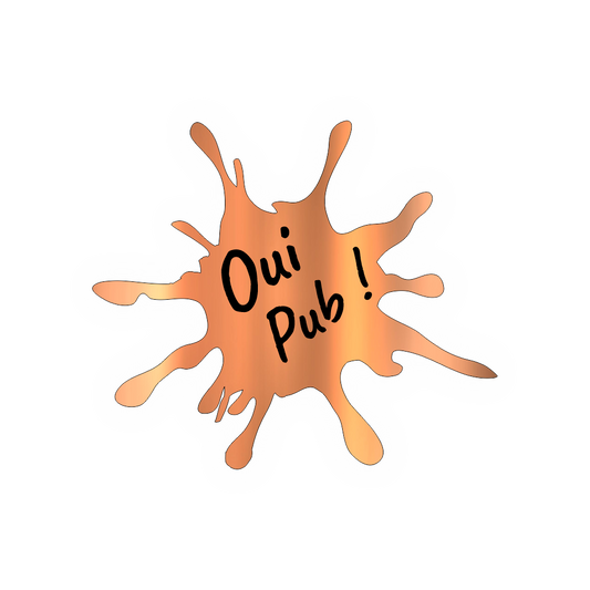 No Pub or Yes Pub Splash sticker - 7-color 3D plaque