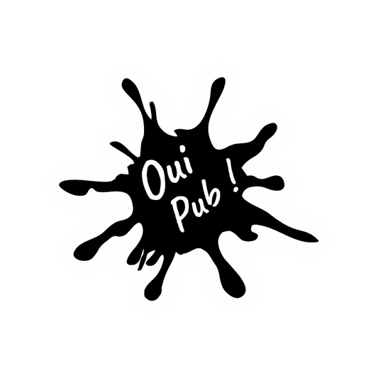 No Pub or Yes Pub Splash sticker - 7-color 3D plaque