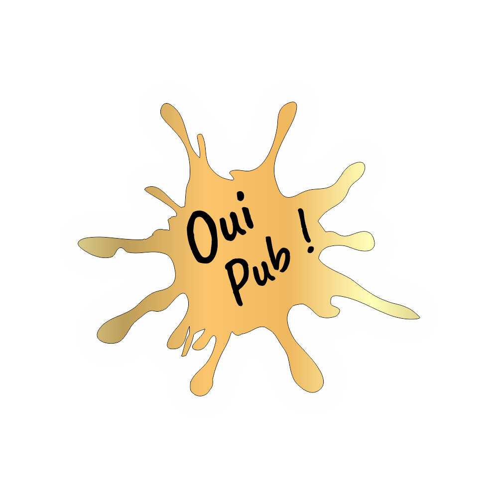 No Pub or Yes Pub Splash sticker - 7-color 3D plaque