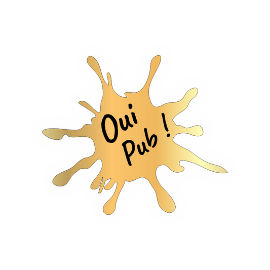 No Pub or Yes Pub Splash sticker - 7-color 3D plaque