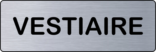 Panneau de Porte Vestiaire – Signalétique Adhésive Acier Brossé