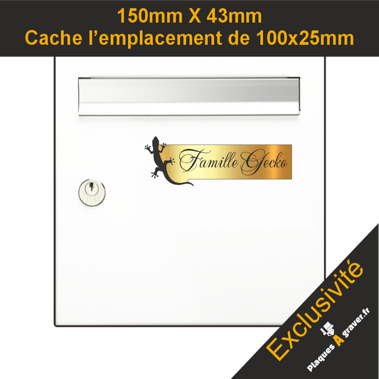 Plaque Boite aux Lettres Gecko 3D PVC 3 couleurs disponibles