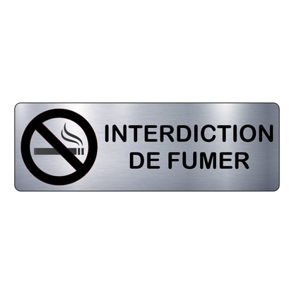 Plaque Interdiction de Fumer – Signalétique Adhésive Gravée Professionnelle