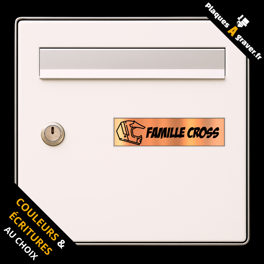 Plaque de boîte aux lettres personnalisée avec logo casque de moto – gravure au laser Plaques à Graver