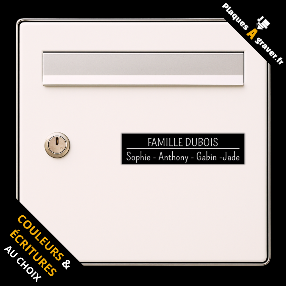 Plaque de boîte aux lettres personnalisée – gravure au laser Plaques à Graver