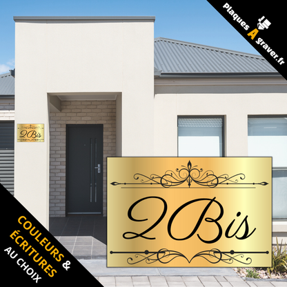 Plaque numéro de maison personnalisable modèle Tradition 3 – gravure au laser Plaques à Graver