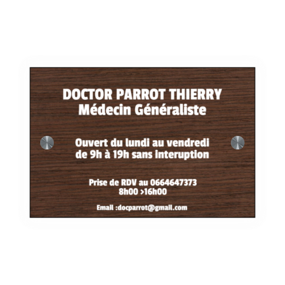 Plaque Professionnelle – 150×100 mm – Adhésive ou à fixer