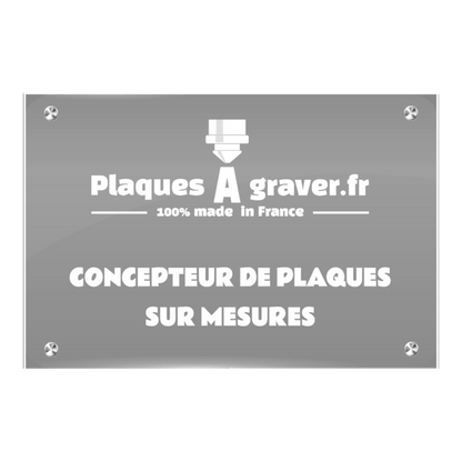 Plaque Professionnelle Plexiglass Grand Format – Gravure Arrière & Logo