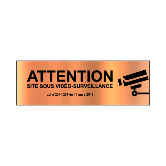 Adhesive Video Surveillance Plate Steel 150x50mm 