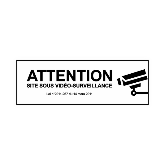 Adhesive Video Surveillance Plate Steel 150x50mm 