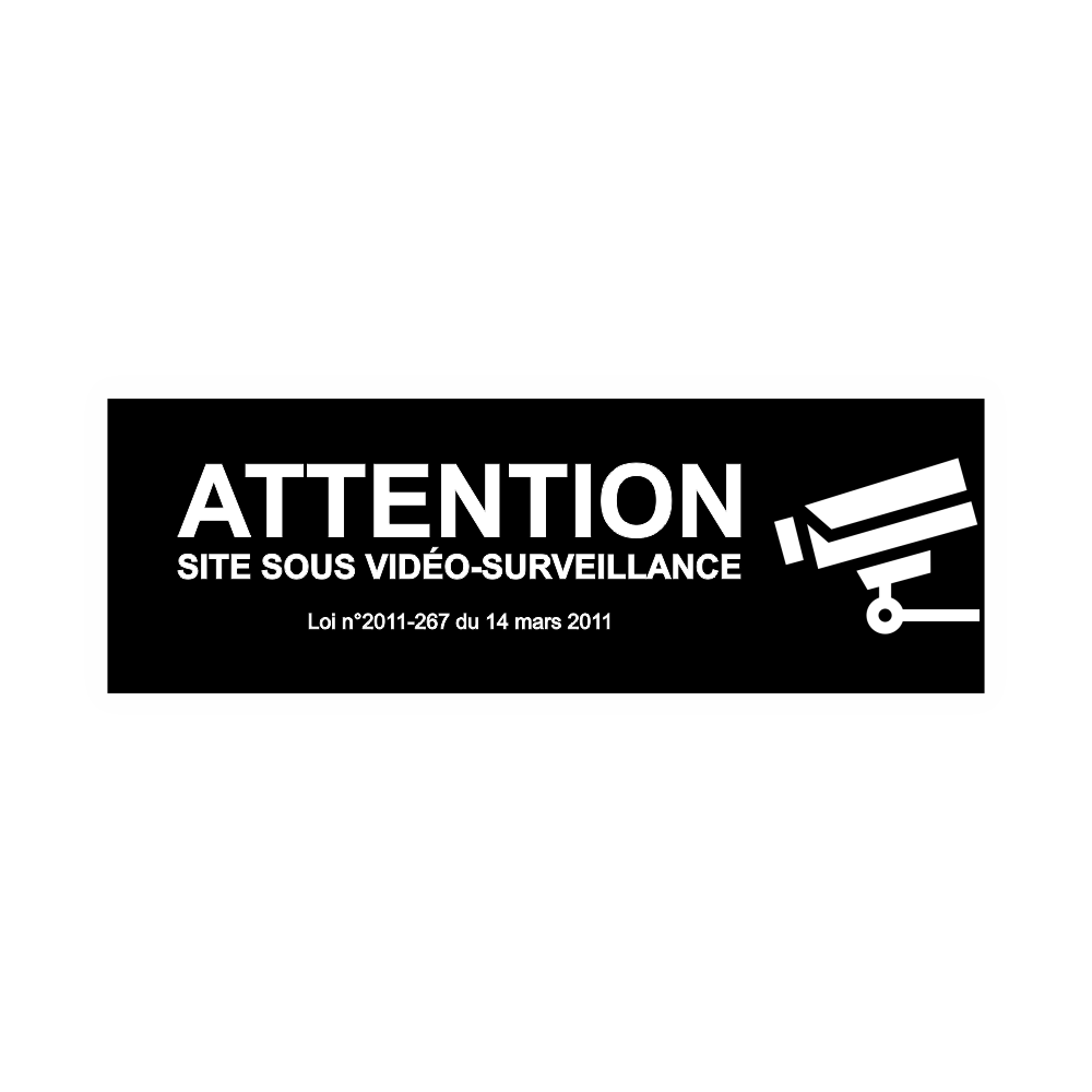 Adhesive Video Surveillance Plate Steel 150x50mm 