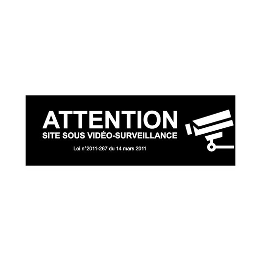 Adhesive Video Surveillance Plate Steel 150x50mm 