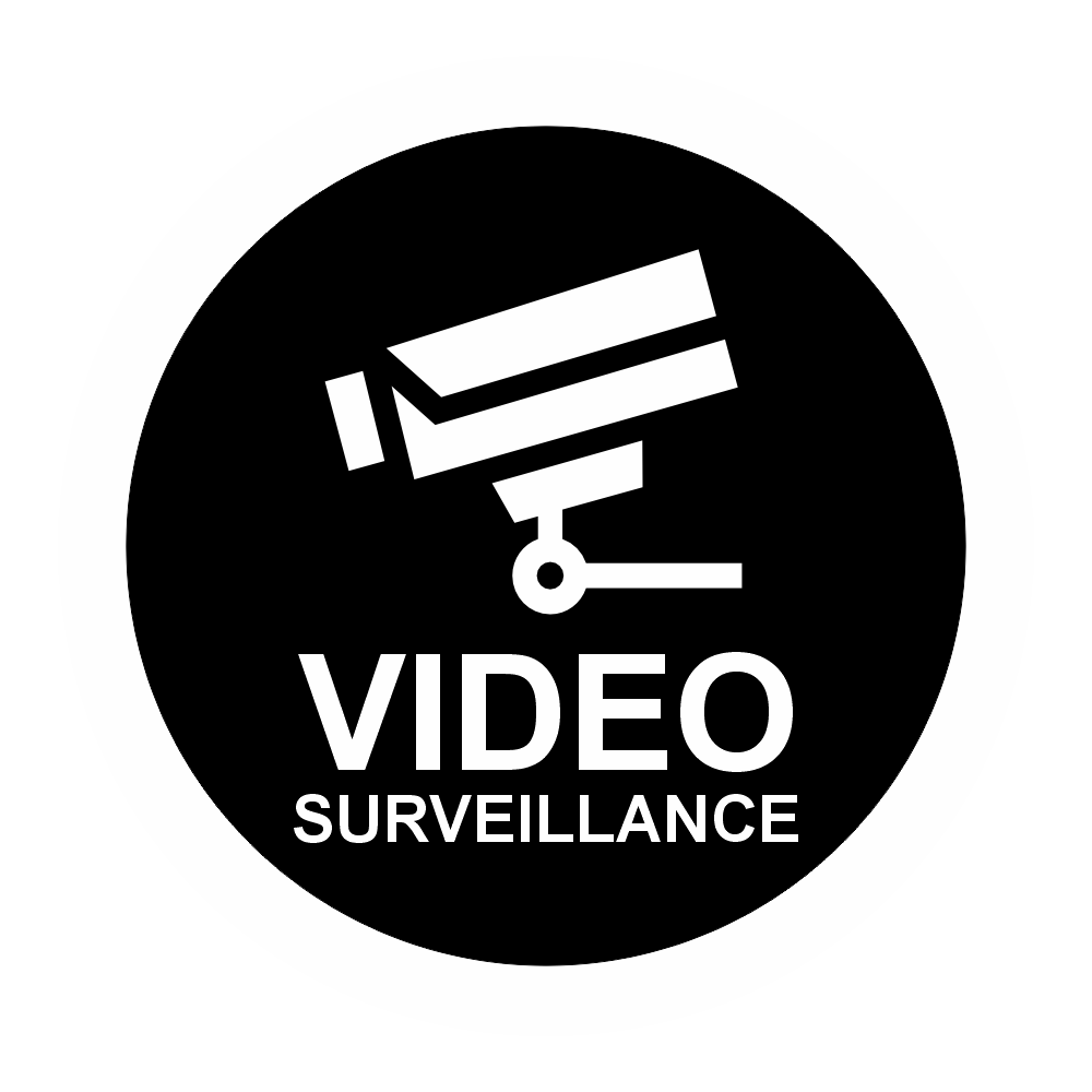 Round Video Surveillance Adhesive Plate 80mm Brushed Steel Effect