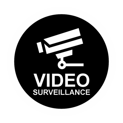Round Video Surveillance Adhesive Plate 80mm Brushed Steel Effect