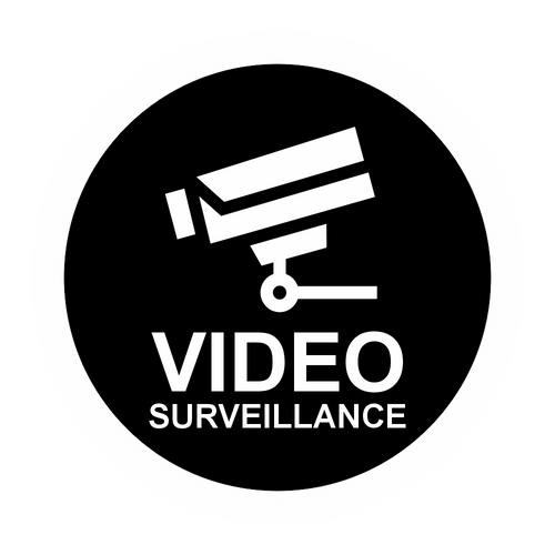 Round Video Surveillance Adhesive Plate 80mm Brushed Steel Effect