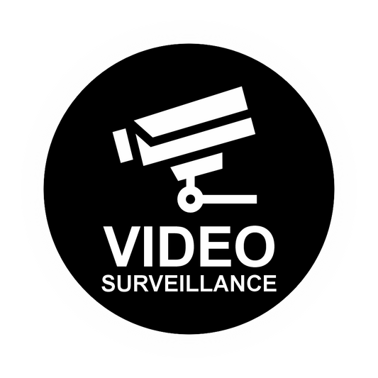 Round Video Surveillance Adhesive Plate 80mm Brushed Steel Effect