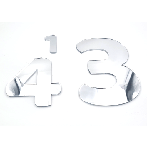 Pack 6 à 12 Lettres / Chiffres acrylique Miroir 3mm - PlaquesAgraver.fr