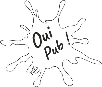 Plaque 3d Splash Oui Pub ou Non Pub Disponible en 7 couleurs - PlaquesAgraver.fr