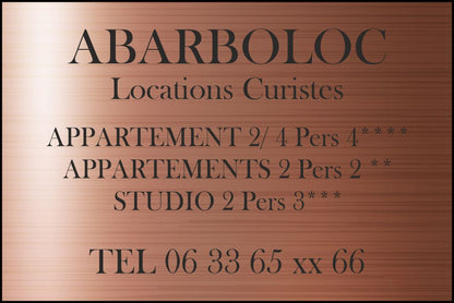 Plaque Professionnelle 300x200mm PVC Adhésive 1.6mm   Gravure & LOGO Noir
